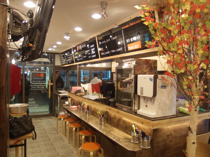 일식집풍 카운터 시공