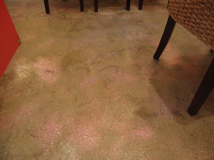 바닥 오색펄  느낌의 빈티지 에폭시 